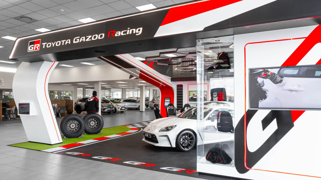 Interior of a Toyota showroom and office interior, South Africa, designed by Principia Design.