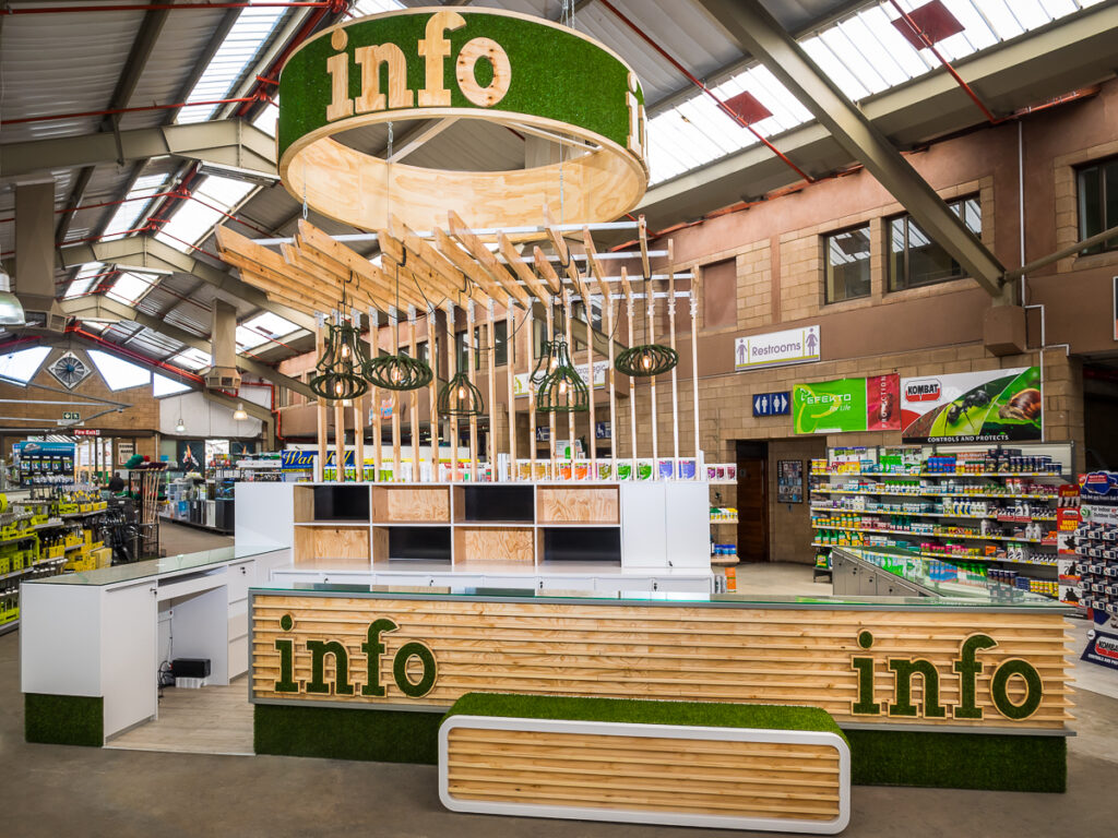 Interior of Lifestyle Home Garden retail fixtures, Johannesburg, designed by Principia Design.
